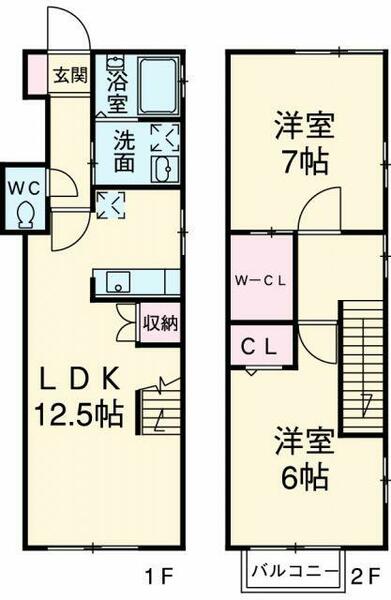 サン・シエロ 104｜愛知県岡崎市赤渋町字袖広(賃貸テラスハウス2LDK・--・63.76㎡)の写真 その2