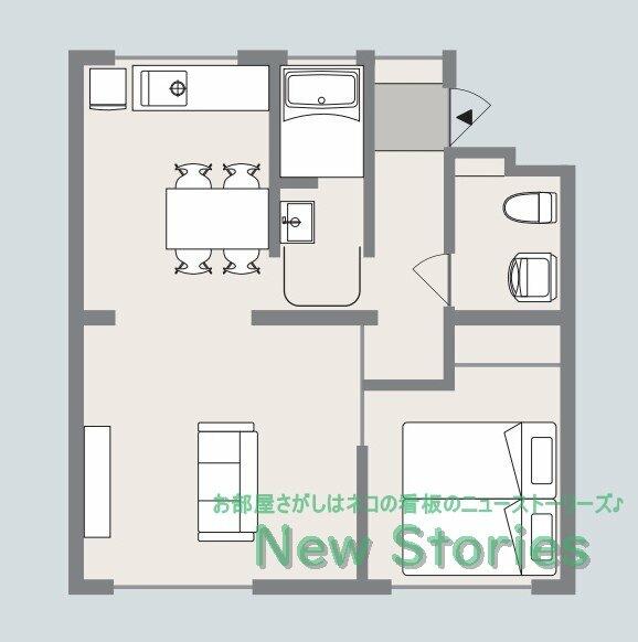 ハコニスアパートメントＡ 104｜徳島県徳島市末広３丁目(賃貸マンション1LDK・1階・40.00㎡)の写真 その2