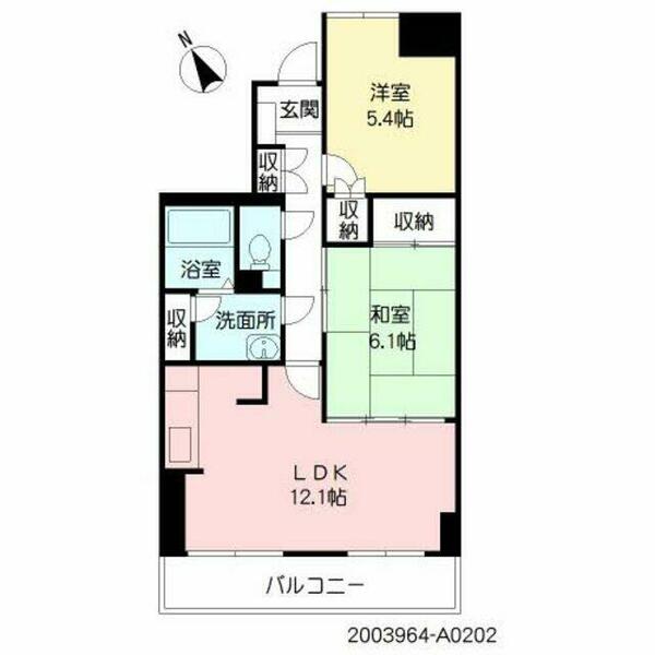 フローラルマンション A0202｜福岡県久留米市長門石２丁目(賃貸マンション2LDK・2階・61.00㎡)の写真 その2