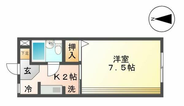 メゾン暁 103｜石川県金沢市暁町(賃貸マンション1K・1階・22.25㎡)の写真 その2