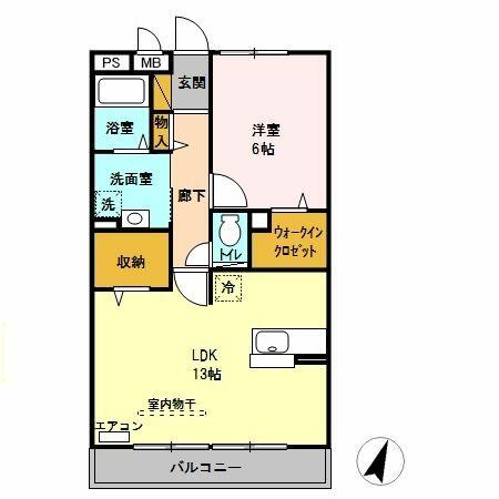 埼玉県上尾市本町６丁目(賃貸アパート1LDK・2階・50.01㎡)の写真 その2