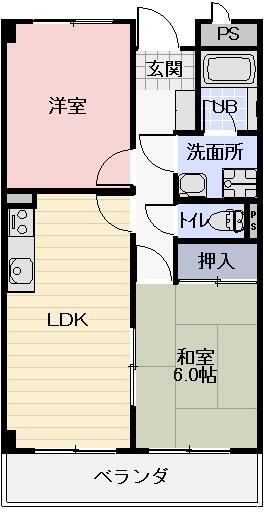 リンピアハピネス 305｜長野県長野市丹波島３丁目(賃貸マンション2LDK・3階・48.60㎡)の写真 その2