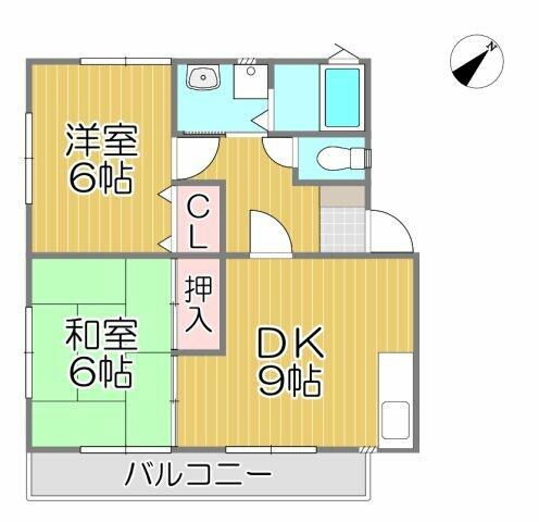 メゾンエクセレンスＡ 201｜熊本県玉名郡長洲町大字宮野(賃貸アパート2DK・2階・51.53㎡)の写真 その2