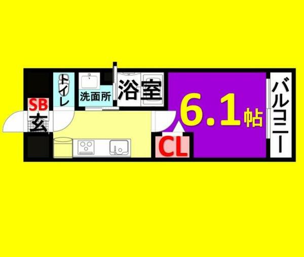 ラグゼナ上前津｜愛知県名古屋市中区千代田２丁目(賃貸マンション1K・4階・21.24㎡)の写真 その2