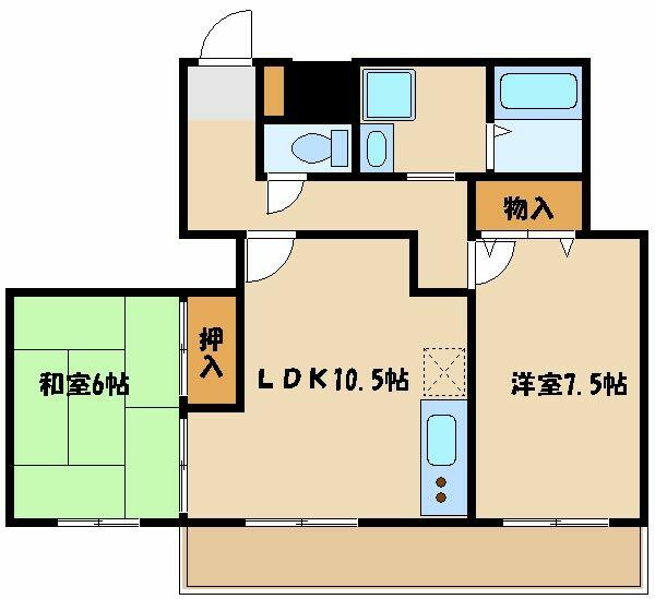 シルクトゥリー A106｜東京都多摩市豊ヶ丘１丁目(賃貸マンション2LDK・1階・61.16㎡)の写真 その2
