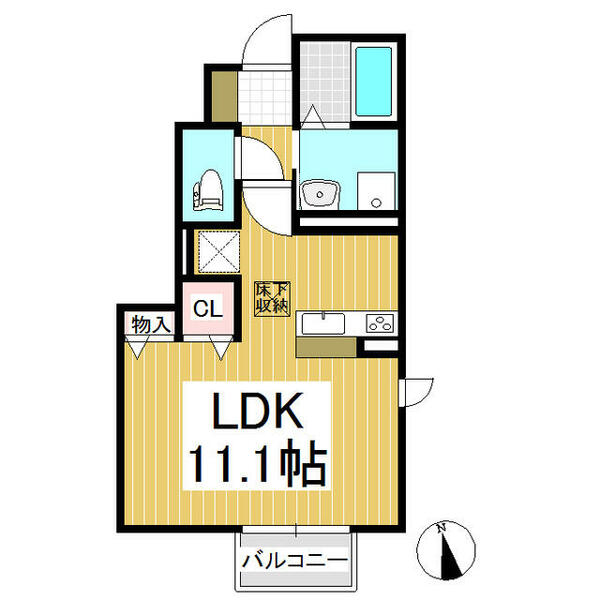 アネックス駒形　Ｂ｜長野県長野市上松１丁目(賃貸アパート1R・1階・28.62㎡)の写真 その2