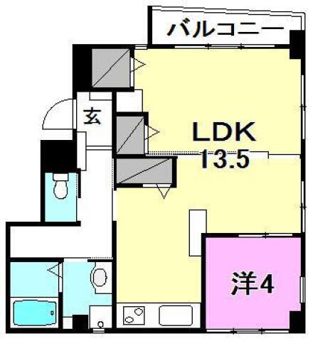 グランドスタジオ５ 402｜愛媛県松山市湯渡町(賃貸マンション1LDK・4階・52.68㎡)の写真 その2