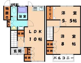 白浜住宅  ｜ 福岡県福岡市東区和白１丁目（賃貸アパート2LDK・1階・57.00㎡） その2