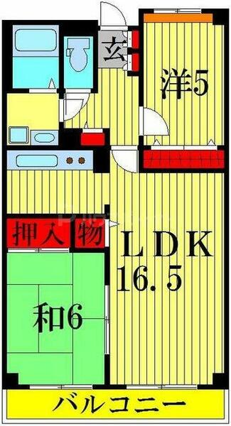 東京都葛飾区高砂３丁目(賃貸マンション2LDK・1階・65.88㎡)の写真 その2