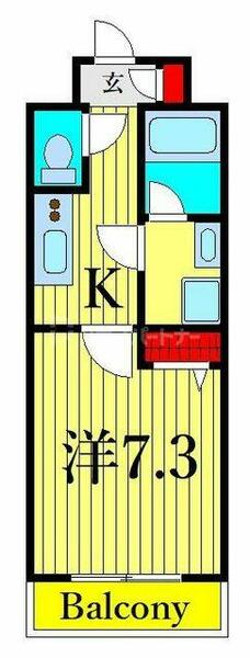 クレヴィスタ柴又 203｜東京都葛飾区柴又３丁目(賃貸マンション1K・2階・25.73㎡)の写真 その2