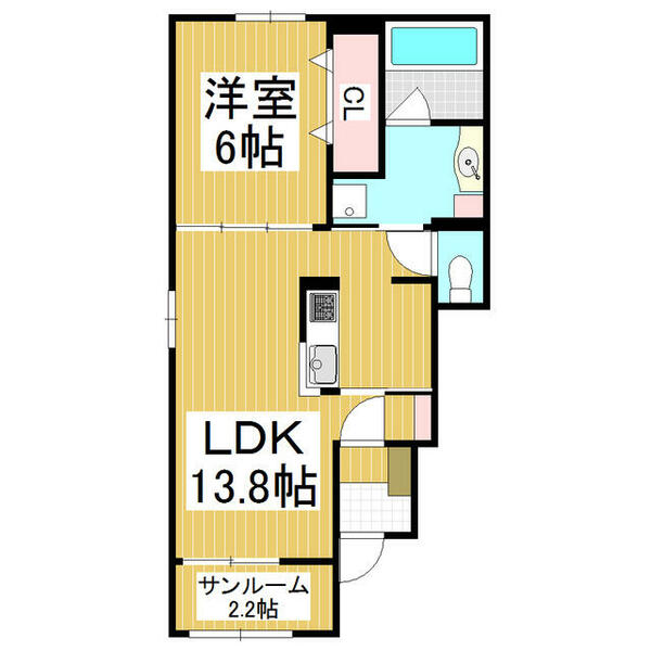 長野県松本市大字大村(賃貸アパート1LDK・1階・50.06㎡)の写真 その2