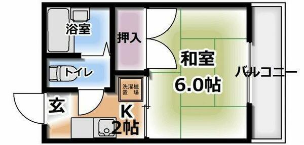 大阪府寝屋川市境橋町(賃貸アパート1K・2階・18.00㎡)の写真 その2