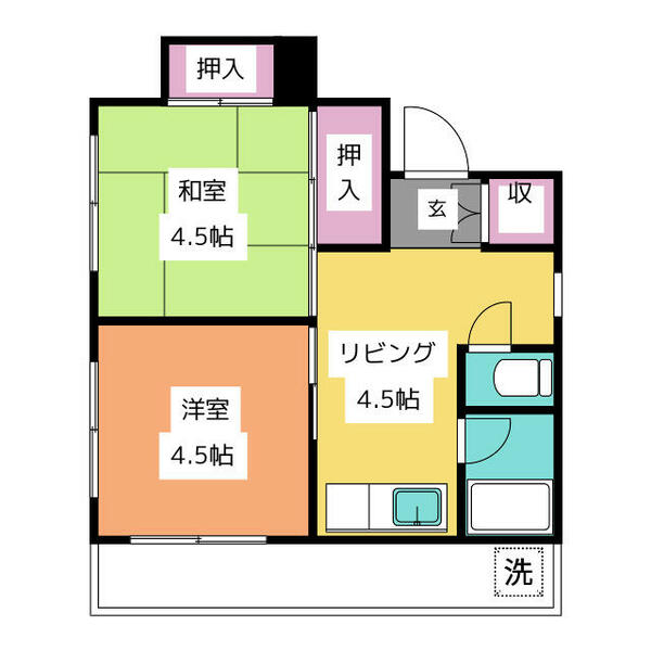 廣澤ビル｜東京都北区赤羽２丁目(賃貸マンション2DK・3階・30.38㎡)の写真 その2