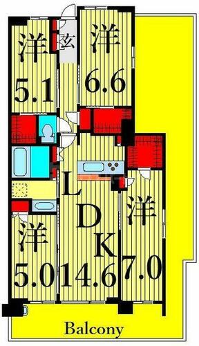 同じ建物の物件間取り写真 - ID:213099643648