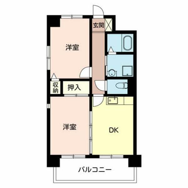 フローラルハイツ明和 0506｜大阪府大阪市淀川区木川東２丁目(賃貸マンション2DK・5階・44.28㎡)の写真 その2