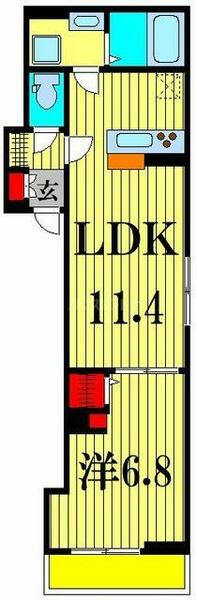 （仮）西亀有２丁目ＰＪ 102｜東京都葛飾区西亀有２丁目(賃貸アパート1LDK・1階・39.99㎡)の写真 その2