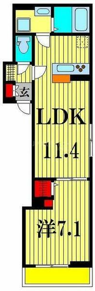 （仮）西亀有２丁目ＰＪ 202｜東京都葛飾区西亀有２丁目(賃貸アパート1LDK・2階・40.50㎡)の写真 その2