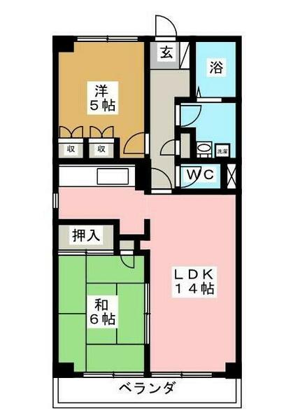 ステーションプラザ２｜埼玉県越谷市蒲生茜町(賃貸マンション2LDK・2階・57.56㎡)の写真 その2