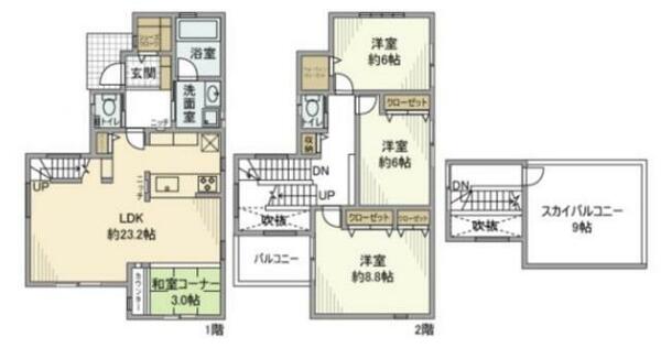 駒場戸建｜埼玉県さいたま市浦和区駒場１丁目(賃貸一戸建3LDK・--・103.09㎡)の写真 その2