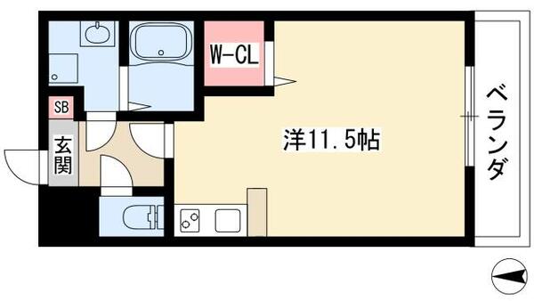 ウィステンド並木 105｜愛知県名古屋市中村区並木１丁目(賃貸アパート1R・1階・31.79㎡)の写真 その2