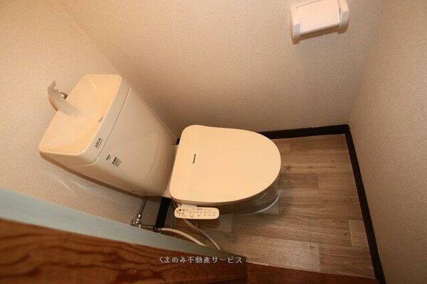 画像8:落ち着いた色調のトイレです メゾン三芳201号室　2024年3月8日撮影