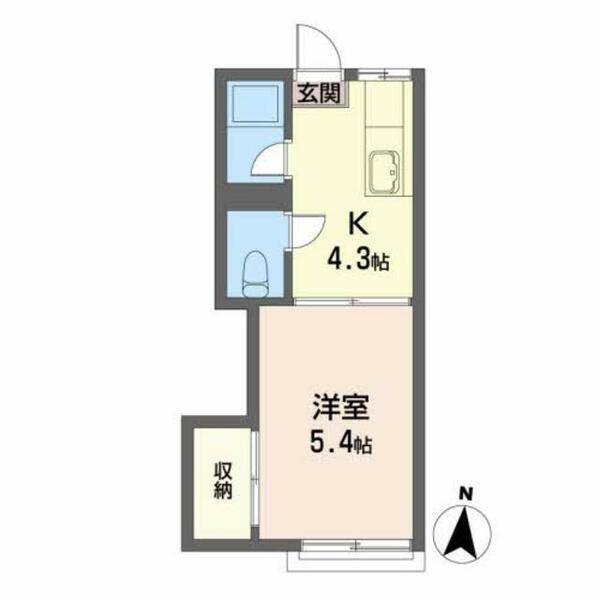 シダーハイツ 205｜宮城県仙台市青葉区上杉５丁目(賃貸アパート1K・2階・20.90㎡)の写真 その2