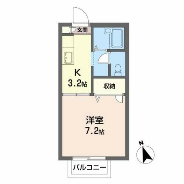 シャルマン西勝山 202｜宮城県仙台市青葉区西勝山(賃貸アパート1K・2階・24.50㎡)の写真 その2