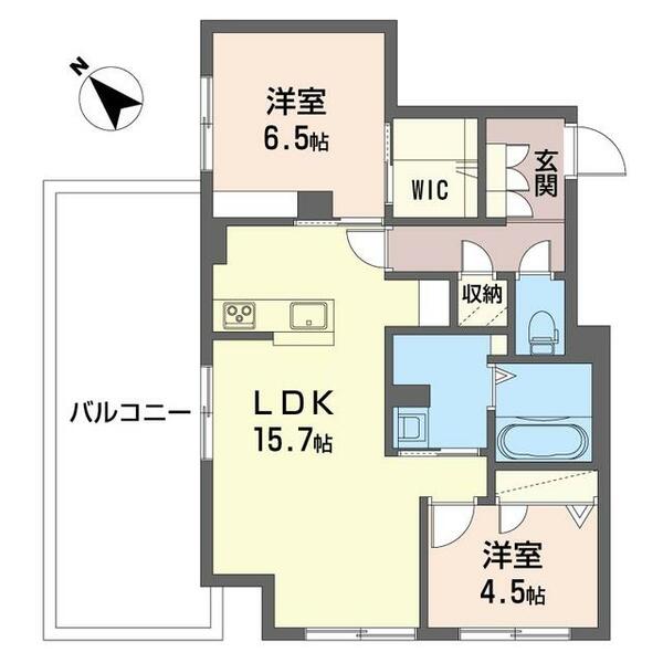 アンジュール 00301｜千葉県柏市西柏台２丁目(賃貸マンション2LDK・3階・64.93㎡)の写真 その2