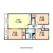 フィール高岡駅南 306 ｜ 富山県高岡市駅南３丁目（賃貸マンション3LDK・3階・68.50㎡） その2