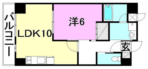 プレジール・ヴェレ 501｜愛媛県松山市三番町３丁目(賃貸マンション1LDK・5階・42.00㎡)の写真 その2