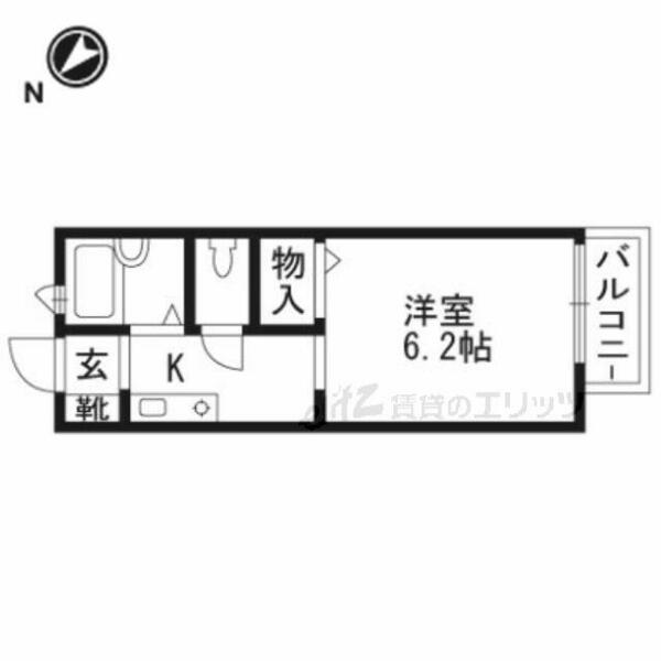 ＭＩＮＯＲＵハイツ｜大阪府茨木市郡山２丁目(賃貸アパート1K・1階・20.46㎡)の写真 その2