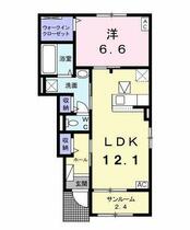 Ｃｕｏｒｅ（クオレ）　Ｂ 106 ｜ 岐阜県岐阜市薮田南３丁目（賃貸アパート1LDK・1階・52.38㎡） その2