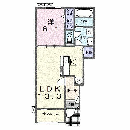 モデルノⅣ 102｜茨城県取手市谷中(賃貸アパート1LDK・1階・50.05㎡)の写真 その2