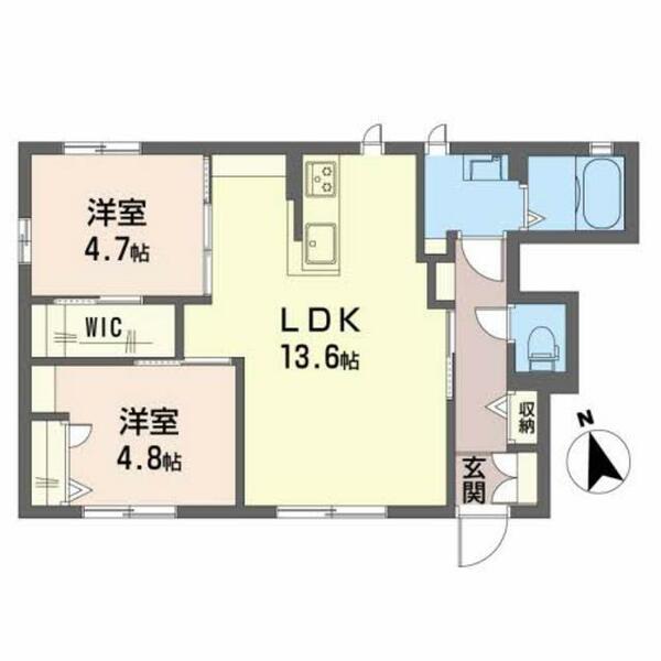 サンライフ A0101｜広島県廿日市市林が原２丁目(賃貸アパート2LDK・1階・57.26㎡)の写真 その2