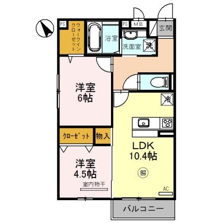 夢 308｜兵庫県明石市沢野南町３丁目(賃貸アパート2LDK・3階・54.01㎡)の写真 その2