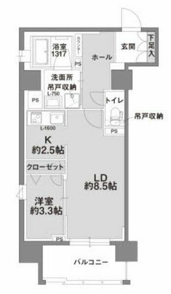 セリーニ　オルニス｜大阪府大阪市中央区北久宝寺町１丁目(賃貸マンション1LDK・6階・43.35㎡)の写真 その2