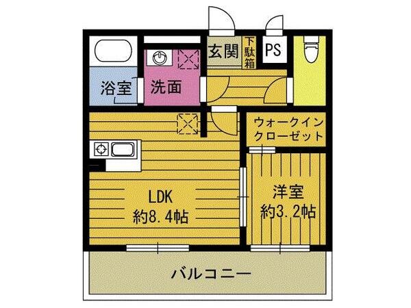 アージョスパジオ高松東 107｜大分県大分市高松東３丁目(賃貸マンション1LDK・1階・31.20㎡)の写真 その2