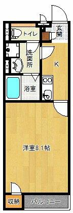 クレイノティーハイム　リオン 104｜兵庫県神戸市北区有野町有野(賃貸アパート1K・1階・25.89㎡)の写真 その2