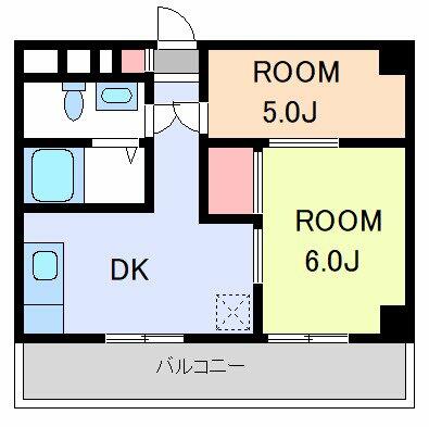 東京都新宿区百人町２丁目(賃貸マンション2DK・4階・36.22㎡)の写真 その2