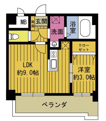 アージョスパジオＰＯＮＩ 601｜大分県大分市高城本町(賃貸マンション1LDK・6階・32.33㎡)の写真 その2