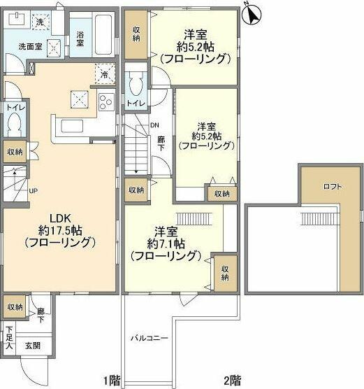 千葉県船橋市三咲６丁目(賃貸一戸建3LDK・--・86.12㎡)の写真 その2