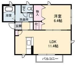 アイブライト A0102 ｜ 岡山県倉敷市中島（賃貸アパート1LDK・1階・42.78㎡） その2