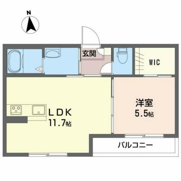 シャーメゾン・ジラソーレ　Ｃ棟 C0202｜高知県高知市大津乙(賃貸アパート1LDK・2階・40.06㎡)の写真 その2