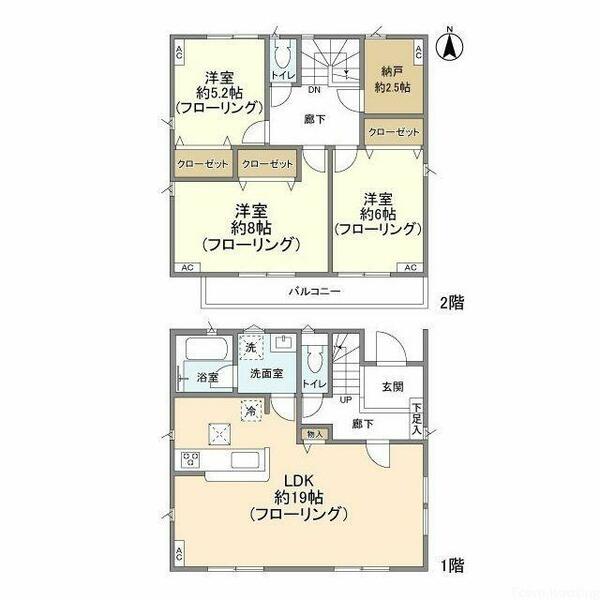 東京都八王子市元八王子町３丁目(賃貸一戸建3SLDK・--・95.58㎡)の写真 その2