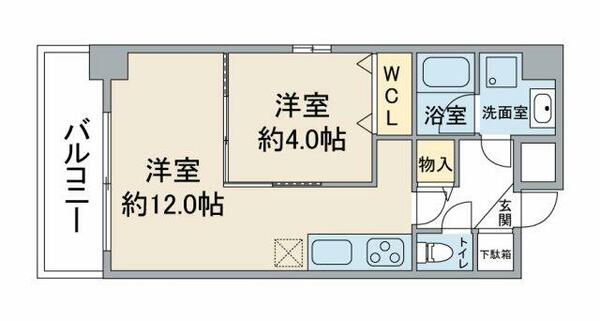 ＬＡＵＬＥＡ　ＨＥＩＡＮ 202｜愛知県名古屋市北区平安１丁目(賃貸マンション1LDK・2階・42.42㎡)の写真 その2