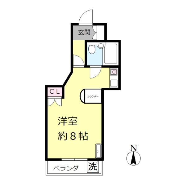 プレステージＫＳ３ 204｜埼玉県越谷市西方２丁目(賃貸マンション1R・2階・20.78㎡)の写真 その2