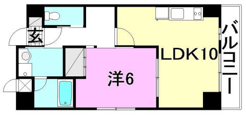 プレジール・ヴェレ 505｜愛媛県松山市三番町３丁目(賃貸マンション1LDK・5階・42.00㎡)の写真 その2