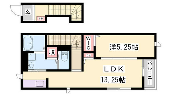 元町ハウス 205｜兵庫県加古川市別府町元町(賃貸アパート1LDK・2階・50.01㎡)の写真 その2