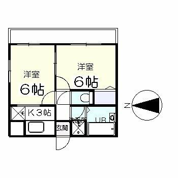 ツインコート弥生Ｂ 103｜埼玉県熊谷市弥生１丁目(賃貸アパート2K・1階・34.71㎡)の写真 その2