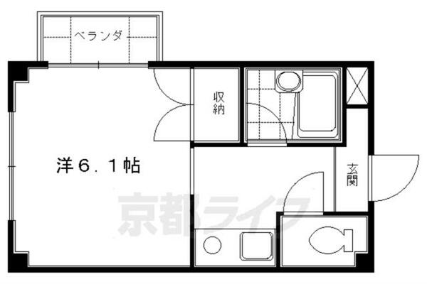 フォーレ・ド・オール桃山 201｜京都府京都市伏見区両替町３丁目(賃貸マンション1K・2階・20.07㎡)の写真 その2